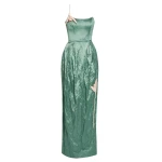 Erdem Embroidered Textured Satin Sleeveless Gown - Dresses - British Romantic Luxury at Luxury Shoes 