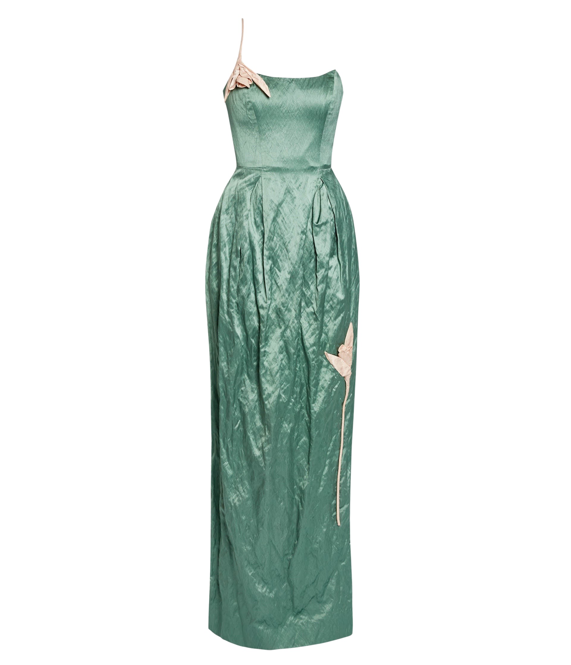 Erdem Embroidered Textured Satin Sleeveless Gown - Dresses - British Romantic Luxury at Luxury Shoes 