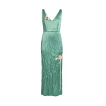 Erdem Embroidered Textured Satin Sleeveless Midi Dress - Dresses - British Romantic Luxury at Luxury Shoes 