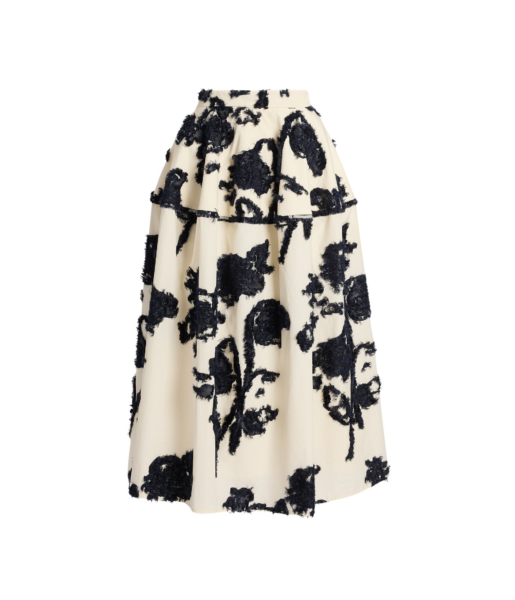 Erdem Fil Coupe Poplin Midi Full Skirt - Skirts - British Romantic Luxury at Luxury Shoes 