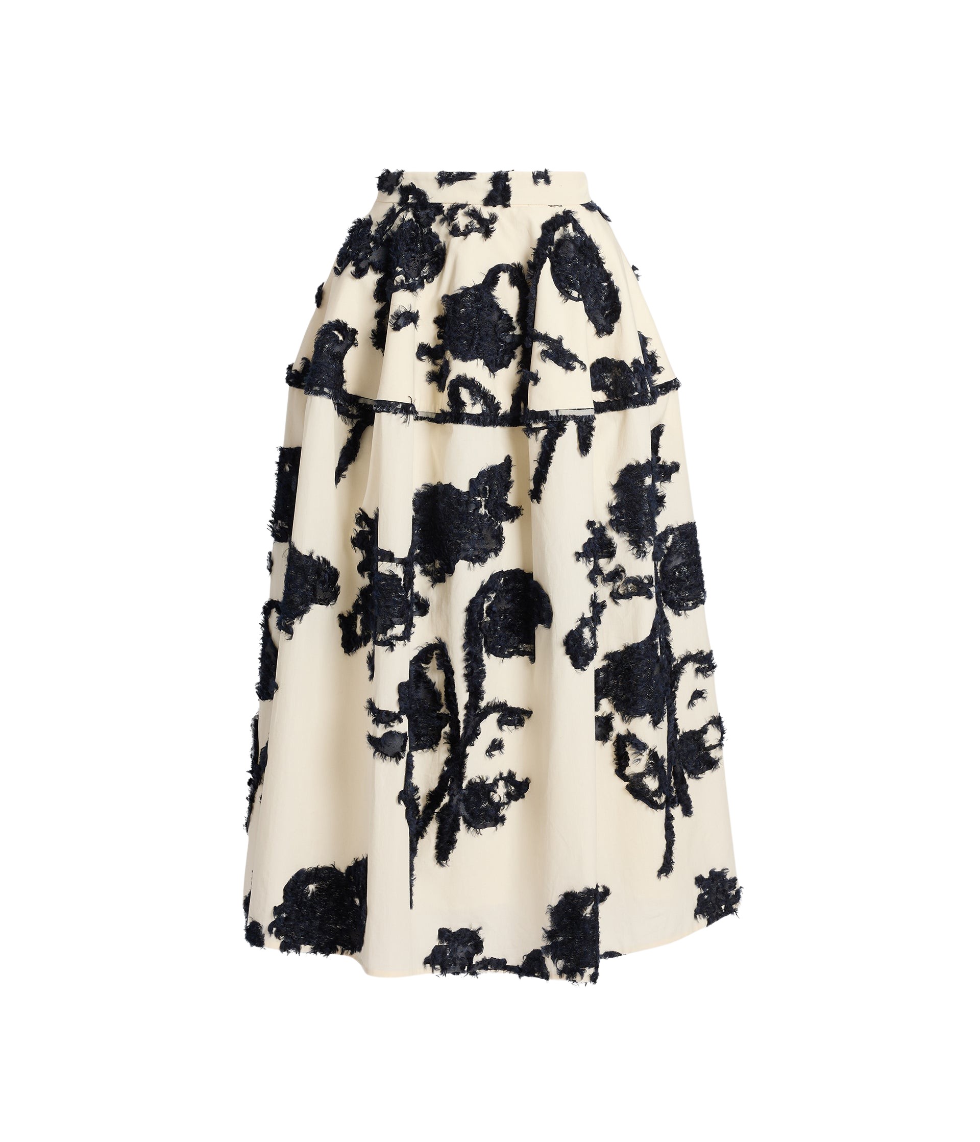 Erdem Fil Coupe Poplin Midi Full Skirt - Skirts - British Romantic Luxury at Luxury Shoes 