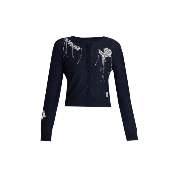 Erdem Fine Alpaca Blend Fitted Cardigan - Knitwear - British Romantic Luxury at Luxury Shoes 