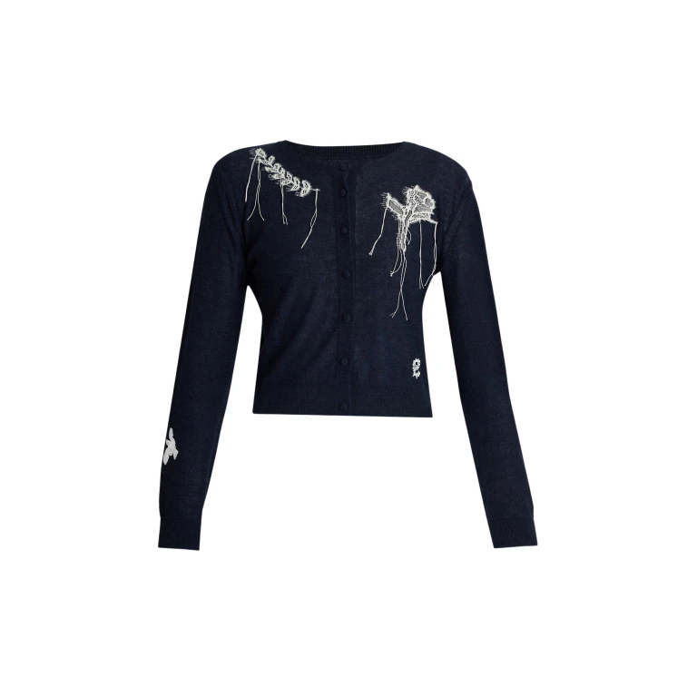 Erdem Fine Alpaca Blend Fitted Cardigan - Knitwear - British Romantic Luxury at Luxury Shoes 