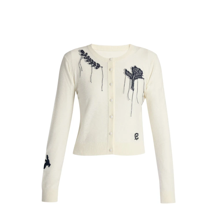 Erdem Fine Alpaca Blend Fitted Cardigan - Knitwear - British Romantic Luxury at Luxury Shoes 