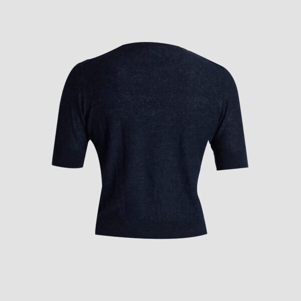 Erdem Fine Alpaca Blend Short Sleeve Crew Jumper, view 2