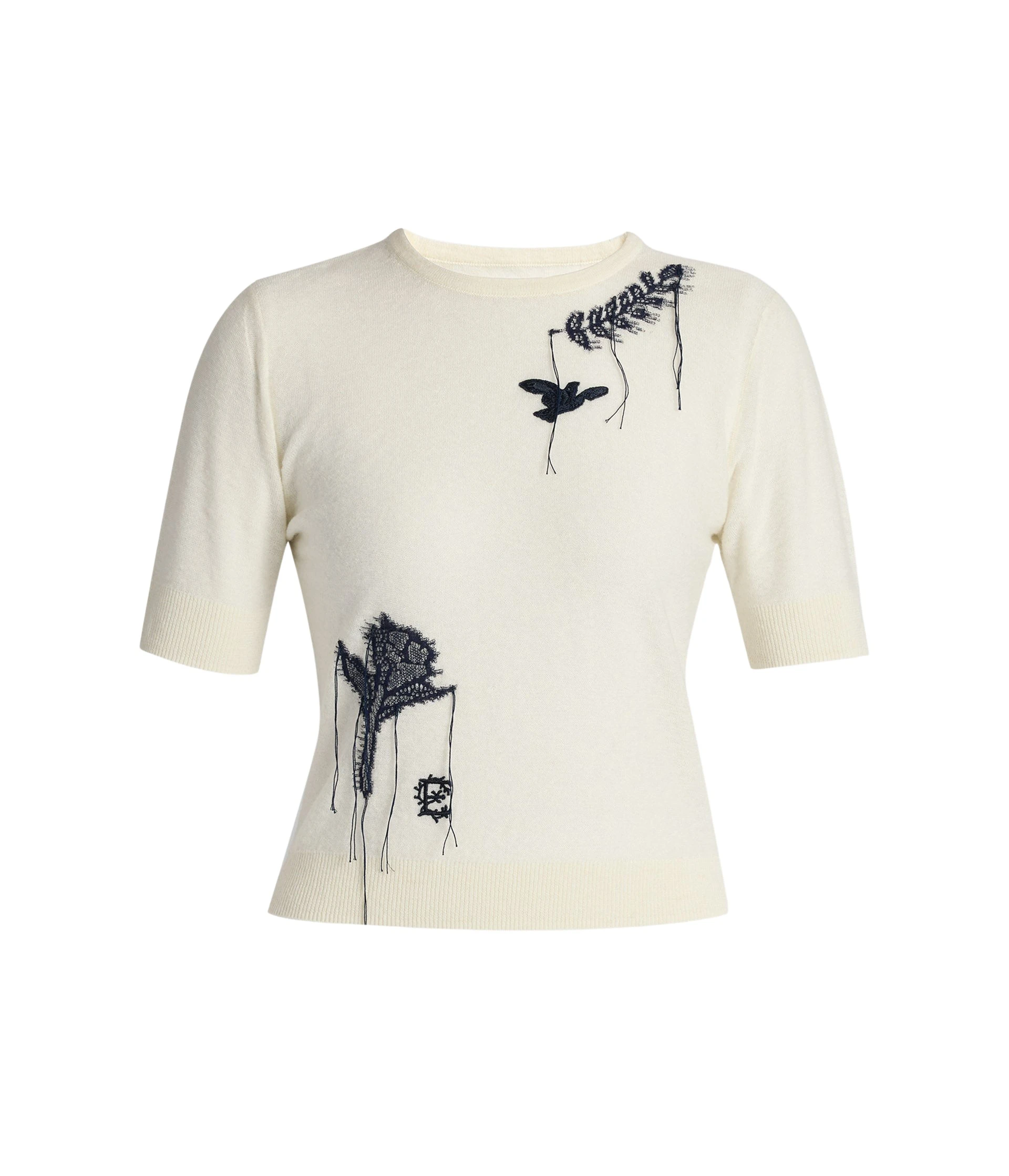 Erdem-Fine-Alpaca-Blend-Short-Sleeve-Crew-Jumper-coveti-245351_nobg Erdem Fine Alpaca Blend Short Sleeve Crew Jumper - Knitwear - British Romantic Luxury at Luxury Shoes