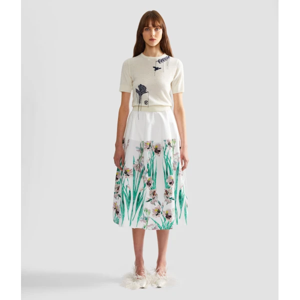 Erdem Fine Alpaca Blend Short Sleeve Crew Jumper - Knitwear - British Romantic Luxury at Luxury Shoes 