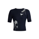 Erdem Fine Alpaca Blend Short Sleeve Crew Jumper - Knitwear - British Romantic Luxury at Luxury Shoes 