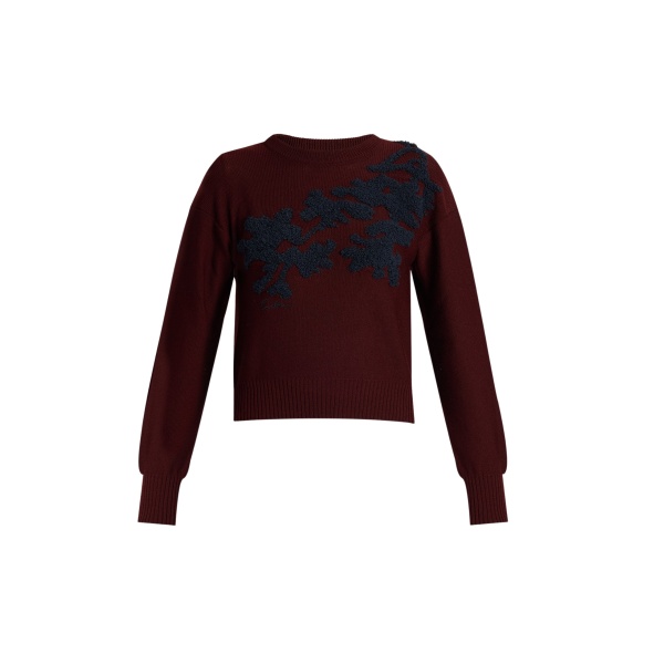 Erdem Fine Merino Wool Floral Jumper - Knitwear - British Romantic Luxury at Luxury Shoes 