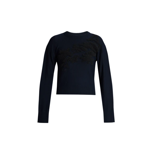 Erdem Fine Merino Wool Floral Jumper - Knitwear - British Romantic Luxury at Luxury Shoes 