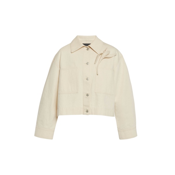 Erdem Floral Appliqué Denim Cropped Jacket - Jackets - British Romantic Luxury at Luxury Shoes 