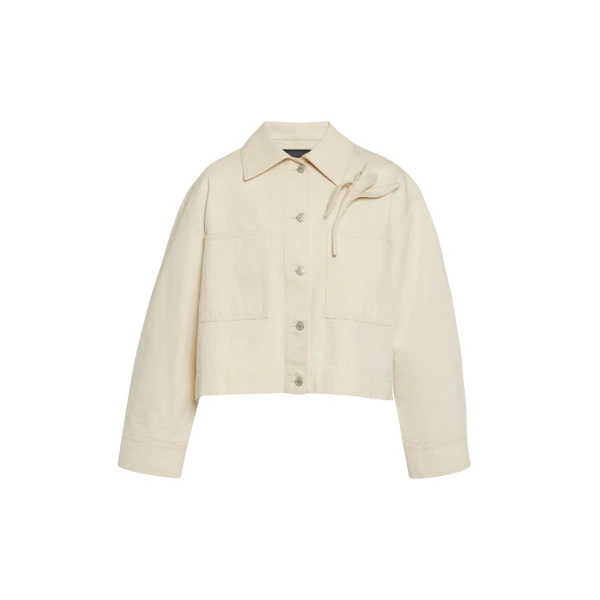 Erdem Floral Appliqué Denim Cropped Jacket - Jackets - British Romantic Luxury at Luxury Shoes 