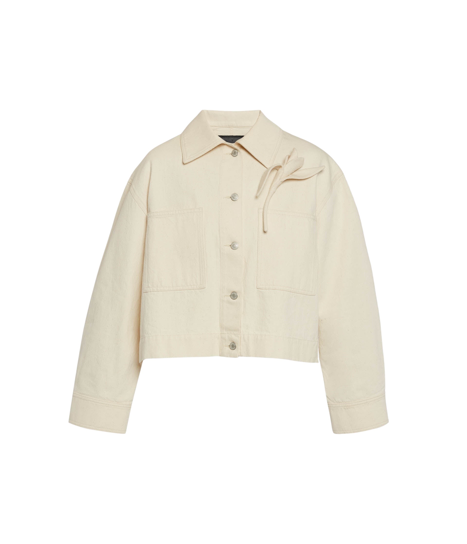 Erdem Floral Appliqué Denim Cropped Jacket - Jackets - British Romantic Luxury at Luxury Shoes 