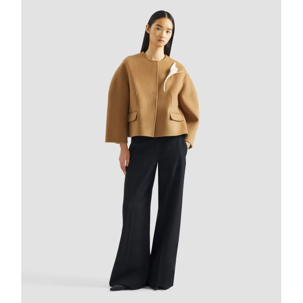 Erdem Floral Appliqué Double Faced Cropped Jacket - Jackets - British Romantic Luxury at Luxury Shoes 
