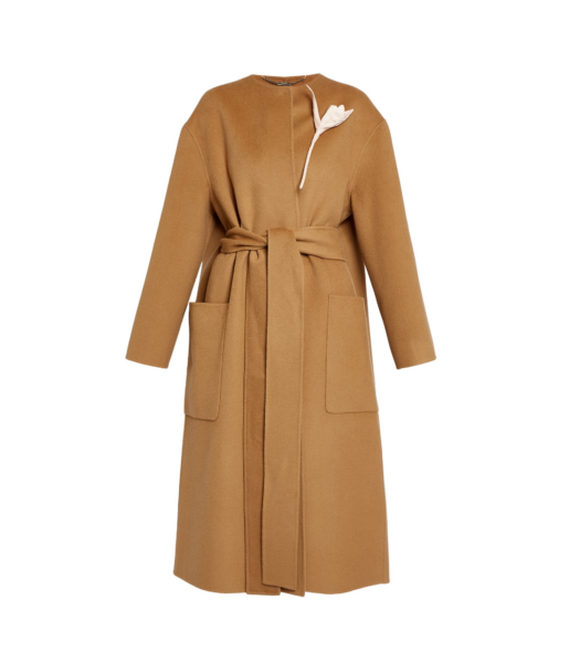 Erdem Floral Appliqué Double Faced Wool Coat - Coats - British Romantic Luxury at Luxury Shoes 