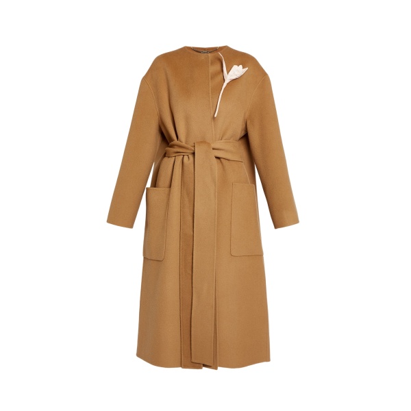 Erdem Floral Appliqué Double Faced Wool Coat - Coats - British Romantic Luxury at Luxury Shoes 