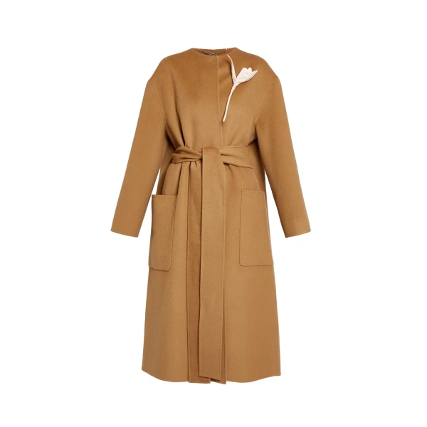 Erdem Floral Appliqué Double Faced Wool Coat - Coats - British Romantic Luxury at Luxury Shoes 