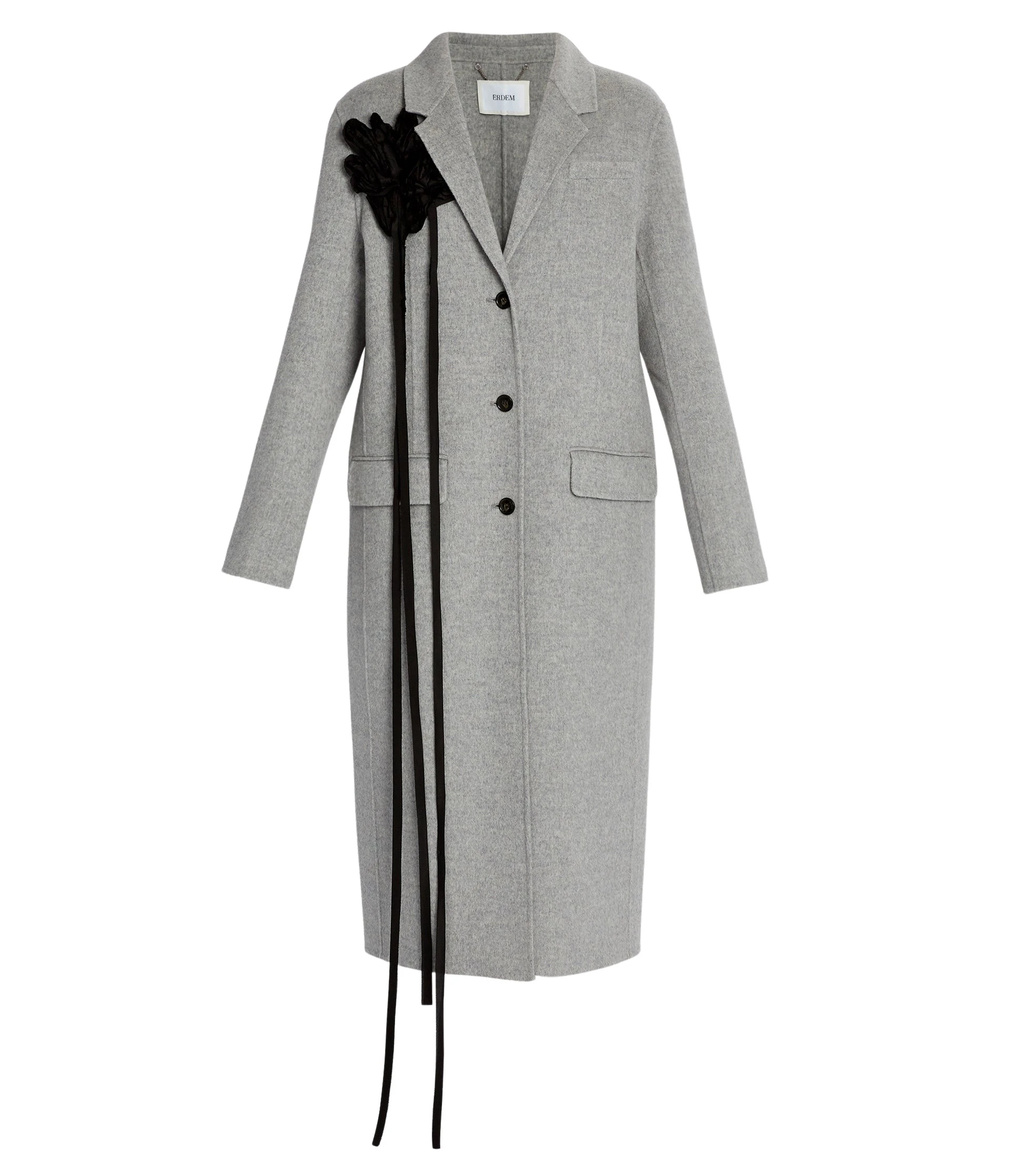 Erdem-Floral-Applique-Double-Faced-Wool-Tailored-Coat-coveti-277735_nobg Erdem Floral Appliqué Double Faced Wool Tailored Coat - Coats - British Romantic Luxury at Luxury Shoes