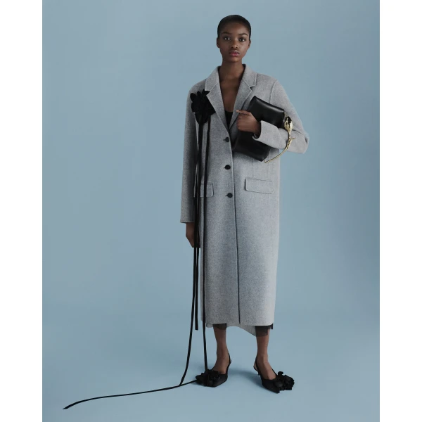 Erdem Floral Appliqué Double Faced Wool Tailored Coat - Coats - British Romantic Luxury at Luxury Shoes 