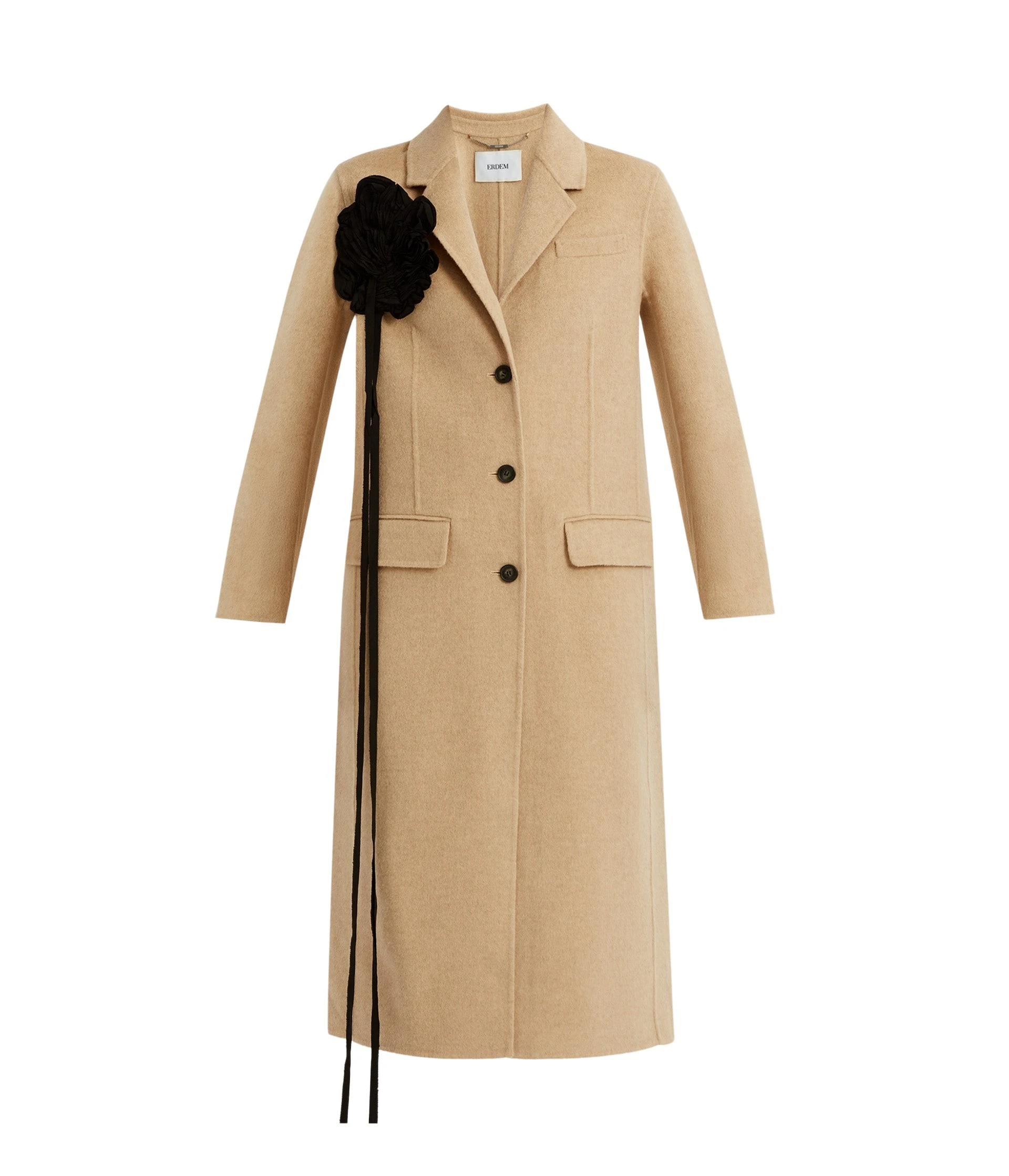 Erdem-Floral-Applique-Double-Faced-Wool-Tailored-Coat-coveti97665_nobg Erdem Floral Appliqué Double Faced Wool Tailored Coat - Coats - British Romantic Luxury at Luxury Shoes