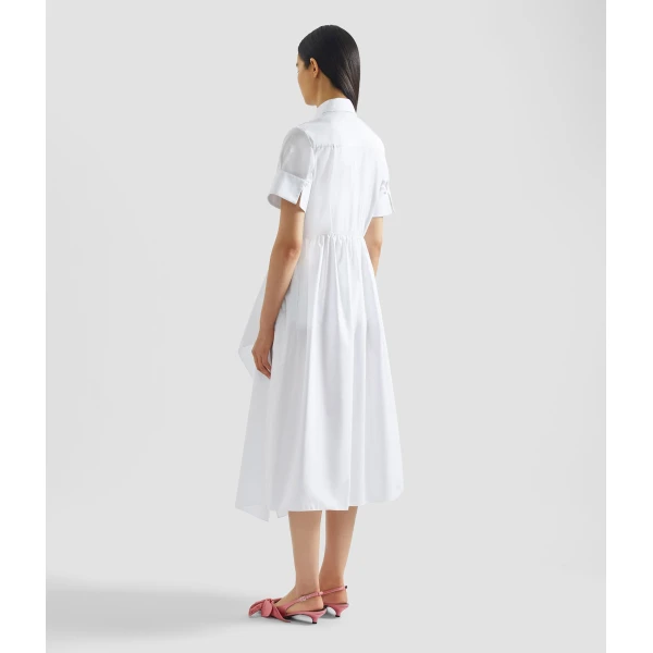 Erdem Floral Appliqué Draped Shirt Dress - Dresses - British Romantic Luxury at Luxury Shoes 