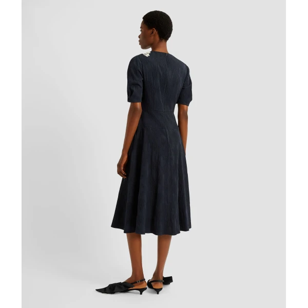 Erdem Floral Appliqué Jacquard Midi Dress - Dresses - British Romantic Luxury at Luxury Shoes 