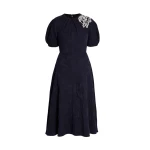 Erdem Floral Appliqué Jacquard Midi Dress - Dresses - British Romantic Luxury at Luxury Shoes 