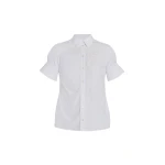 Erdem Floral Appliqué Short Sleeve Shirt - Tops - British Romantic Luxury at Luxury Shoes 