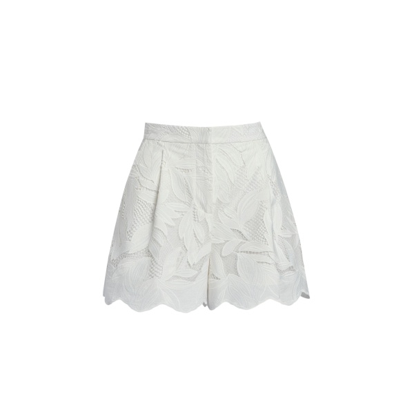 Erdem Floral Cotton Cutwork Tailored Shorts - Shorts - British Romantic Luxury at Luxury Shoes 