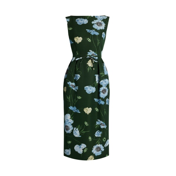 Erdem Floral Cotton Faille Sleeveless Midi Pencil Dress - Dresses - British Romantic Luxury at Luxury Shoes 