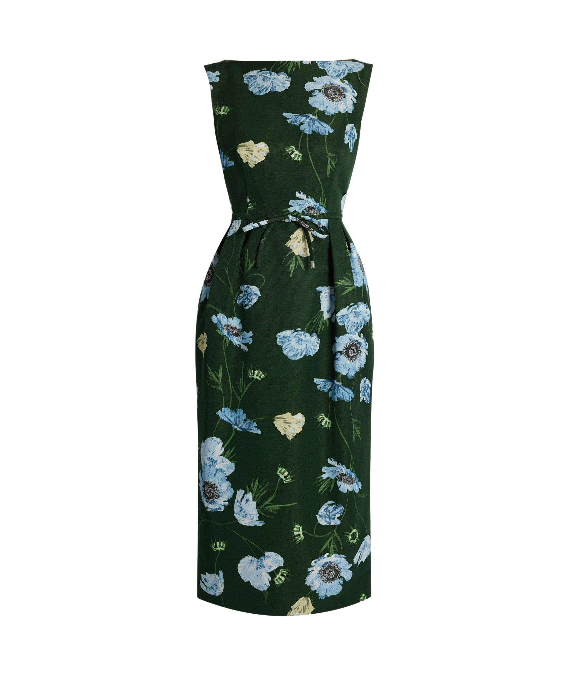 Erdem Floral Cotton Faille Sleeveless Midi Pencil Dress - Dresses - British Romantic Luxury at Luxury Shoes 