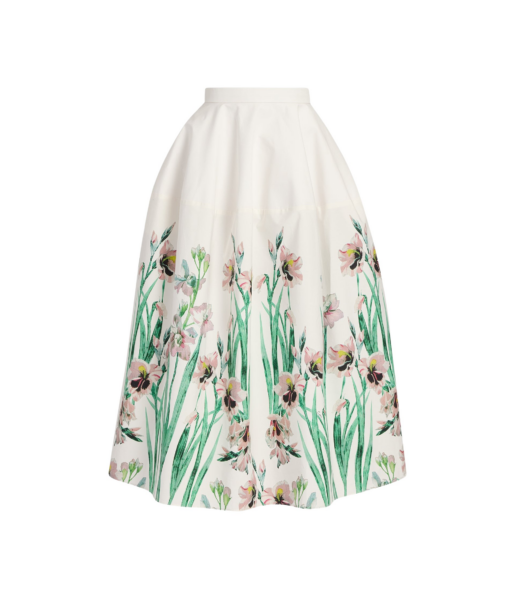 Erdem Floral Cotton Midi Full Skirt - Skirts - British Romantic Luxury at Luxury Shoes 