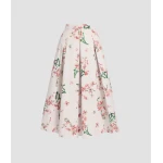 Erdem Floral Cotton Midi Pleated Skirt - Skirts - British Romantic Luxury at Luxury Shoes 