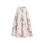 Erdem Floral Cotton Midi Pleated Skirt - Skirts - British Romantic Luxury at Luxury Shoes 