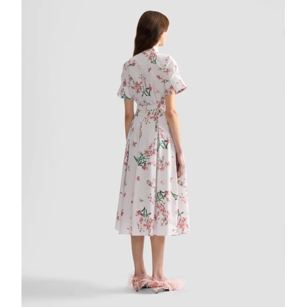 Erdem Floral Cotton Midi Pleated Skirt - Skirts - British Romantic Luxury at Luxury Shoes 