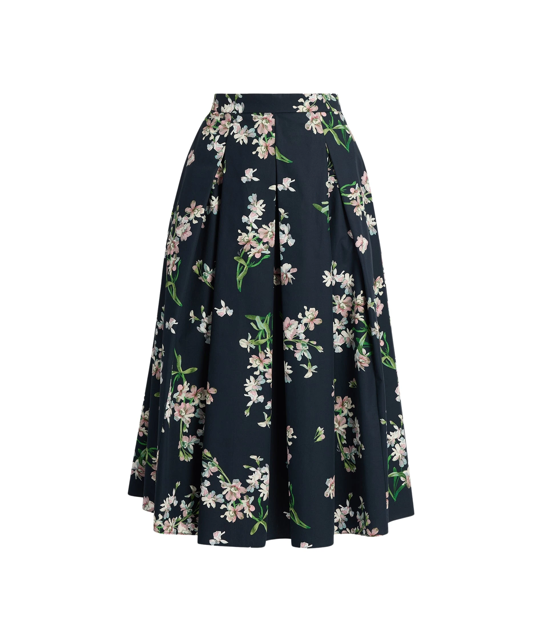 Erdem-Floral-Cotton-Midi-Pleated-Skirt-coveti75954_nobg Erdem Floral Cotton Midi Pleated Skirt - Skirts - British Romantic Luxury at Luxury Shoes