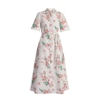 Erdem Floral Cotton Short Sleeve Midi Dress - Dresses - British Romantic Luxury at Luxury Shoes 