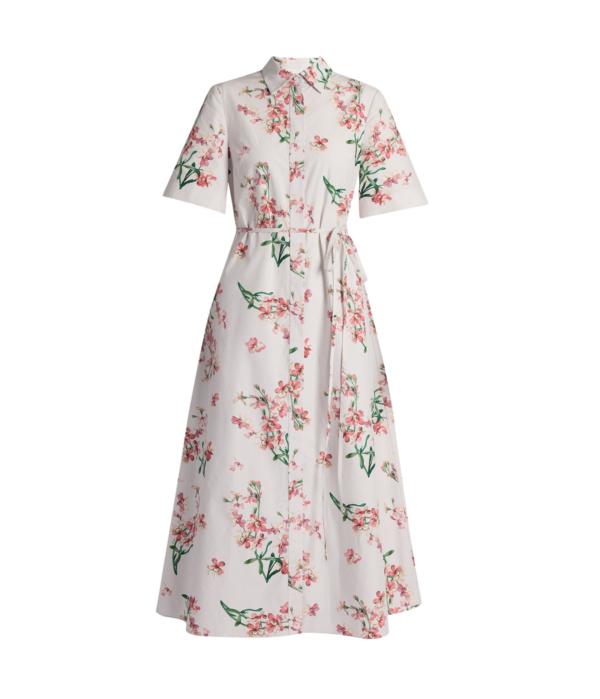 Erdem Floral Cotton Short Sleeve Midi Dress - Dresses - British Romantic Luxury at Luxury Shoes 