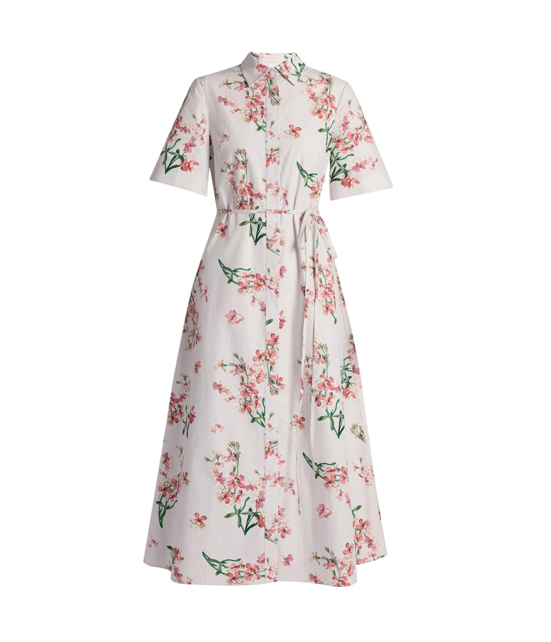 Erdem-Floral-Cotton-Short-Sleeve-Midi-Dress-coveti-416424_nobg Erdem Floral Cotton Short Sleeve Midi Dress - Dresses - British Romantic Luxury at Luxury Shoes