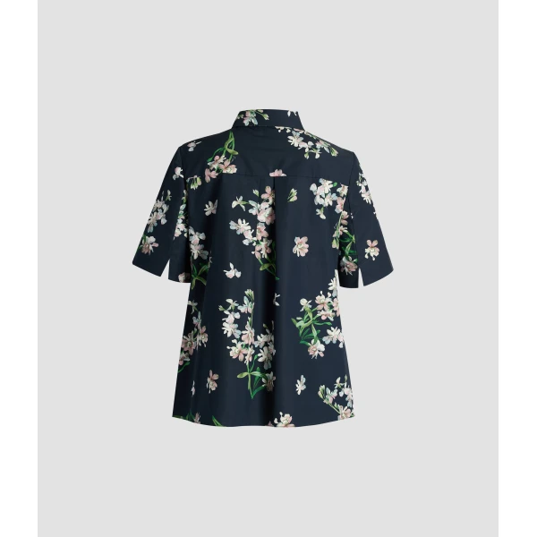 Erdem Floral Cotton Short Sleeve Shirt - Tops - British Romantic Luxury at Luxury Shoes 