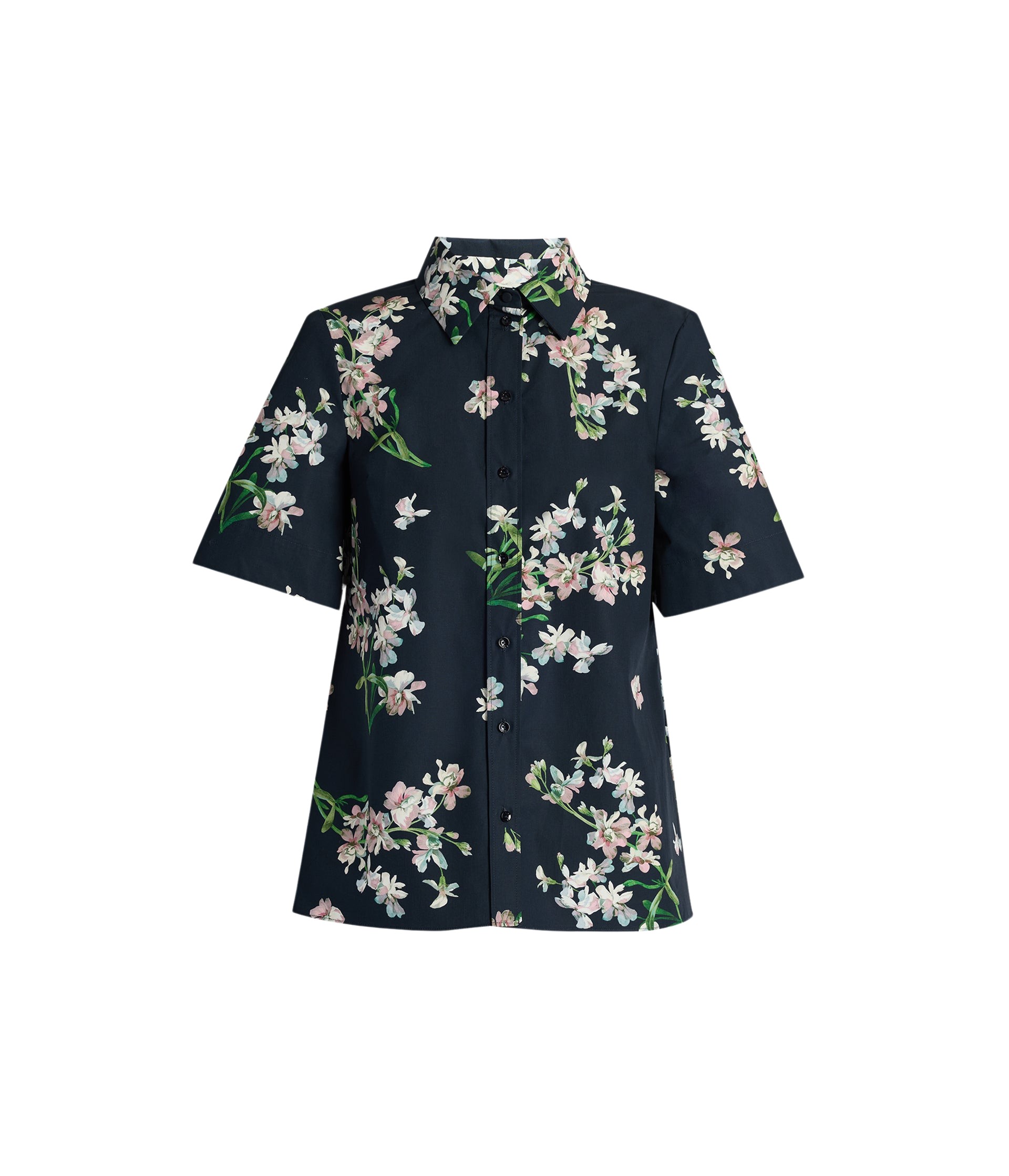 Erdem Floral Cotton Short Sleeve Shirt - Tops - British Romantic Luxury at Luxury Shoes 