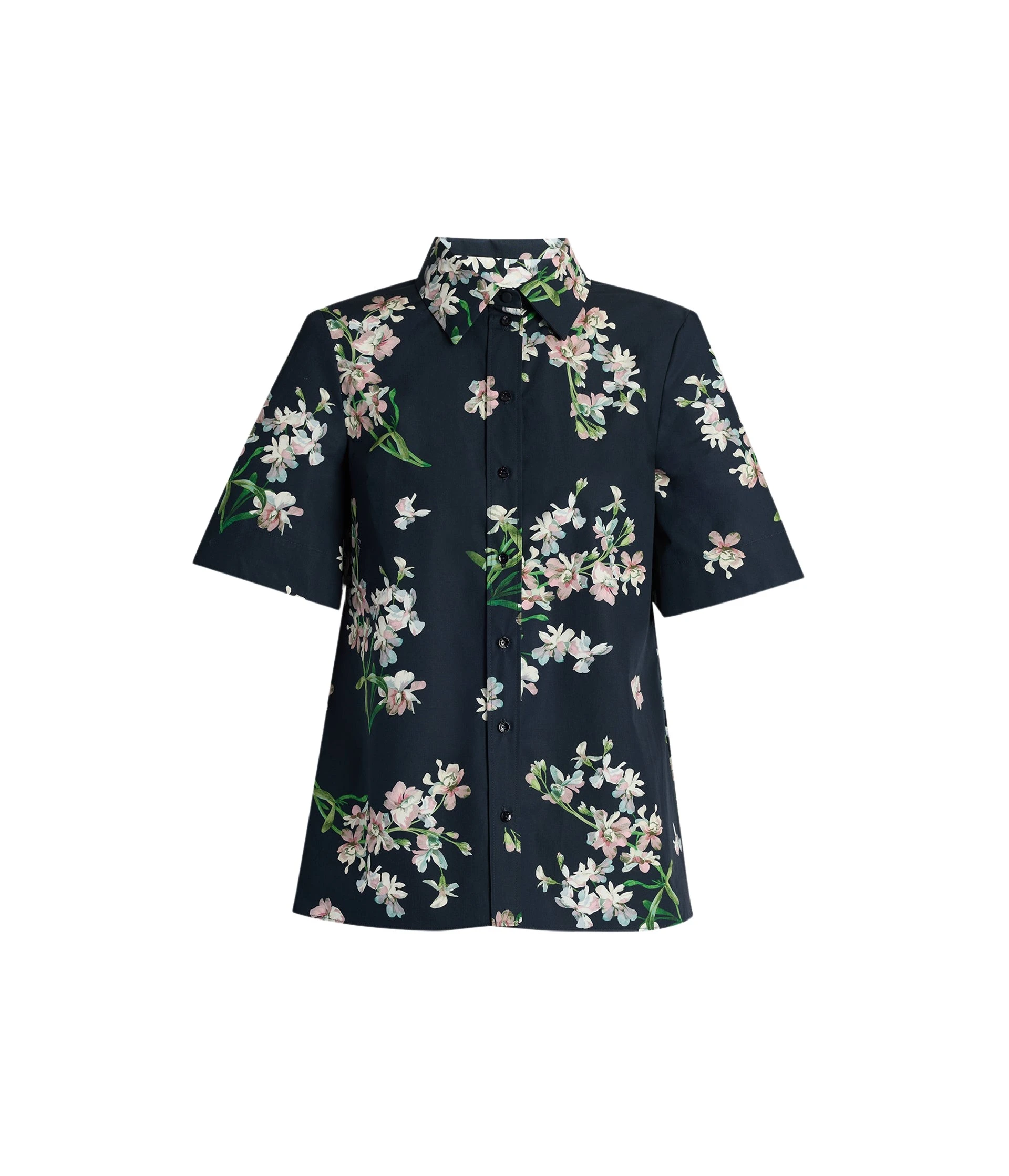 Erdem-Floral-Cotton-Short-Sleeve-Shirt-coveti-294427_nobg Erdem Floral Cotton Short Sleeve Shirt - Tops - British Romantic Luxury at Luxury Shoes