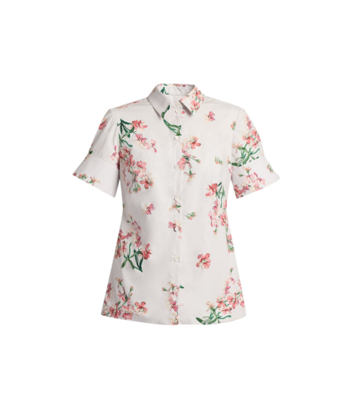 Erdem Floral Cotton Short Sleeve Shirt - Tops - British Romantic Luxury at Luxury Shoes 