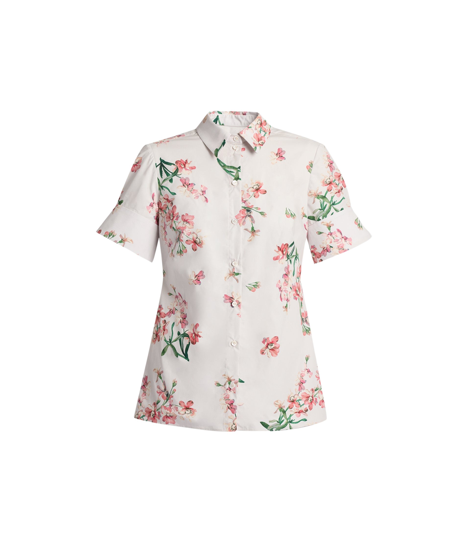 Erdem Floral Cotton Short Sleeve Shirt - Tops - British Romantic Luxury at Luxury Shoes 