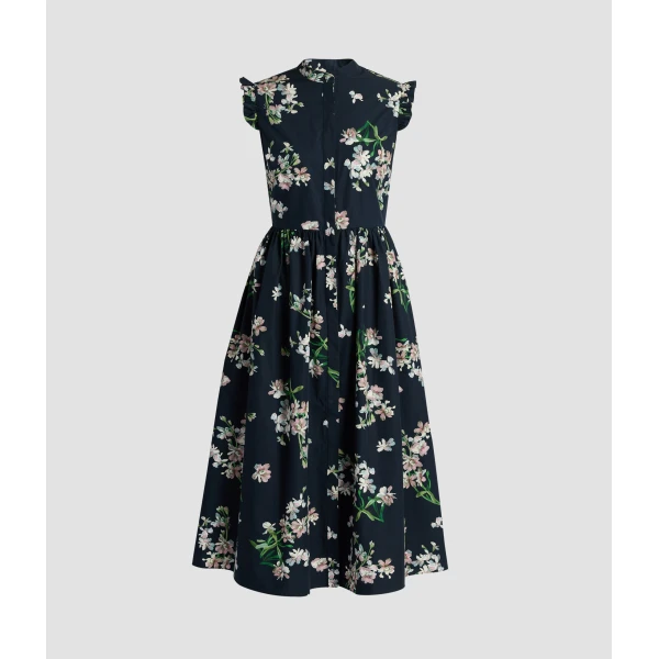 Erdem Floral Cotton Sleeveless Midi Dress - Dresses - British Romantic Luxury at Luxury Shoes 