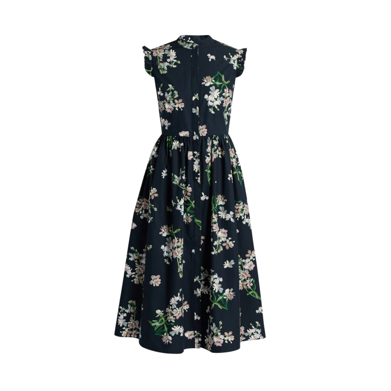 Erdem Floral Cotton Sleeveless Midi Dress - Dresses - British Romantic Luxury at Luxury Shoes 