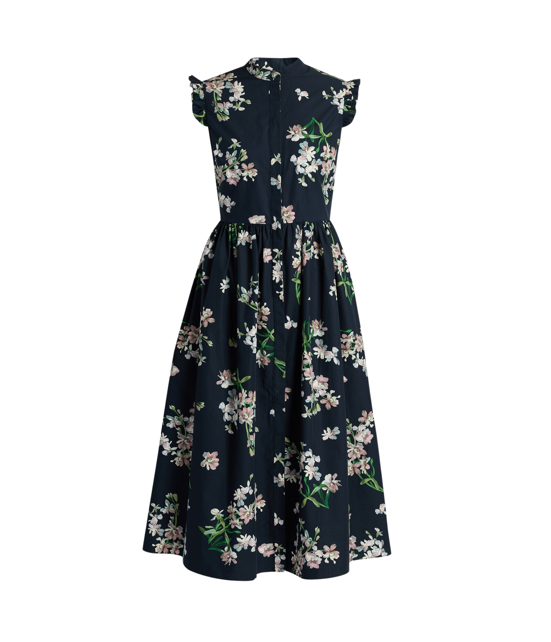 Erdem Floral Cotton Sleeveless Midi Dress - Dresses - British Romantic Luxury at Luxury Shoes 