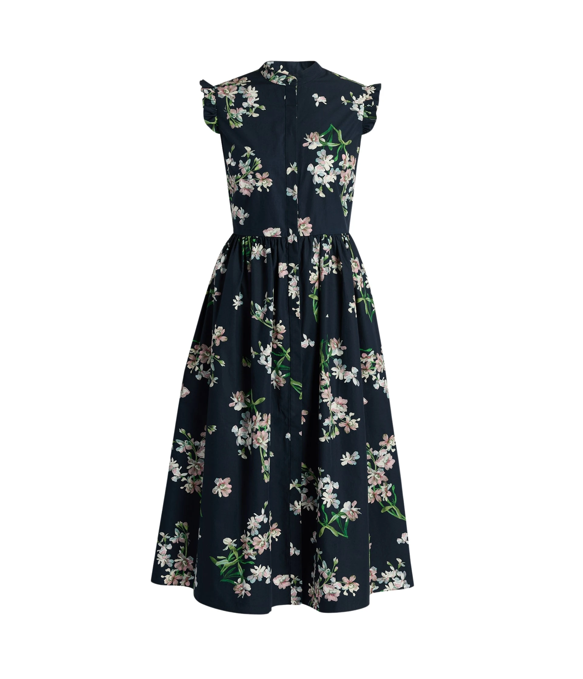 Erdem-Floral-Cotton-Sleeveless-Midi-Dress-coveti82031_nobg Erdem Floral Cotton Sleeveless Midi Dress - Dresses - British Romantic Luxury at Luxury Shoes