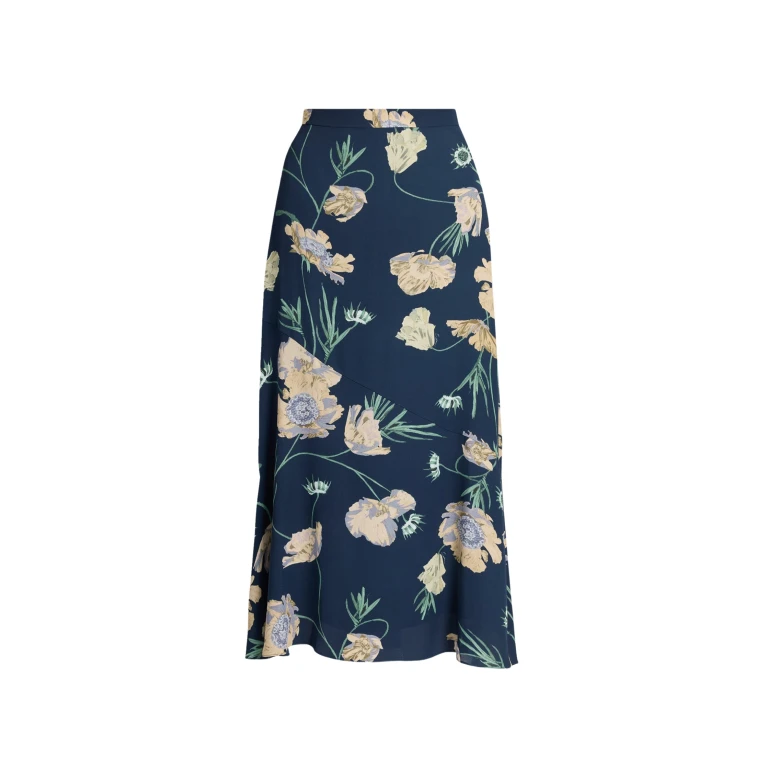 Erdem Floral Crepe A Line Midi Skirt - Skirts - British Romantic Luxury at Luxury Shoes 