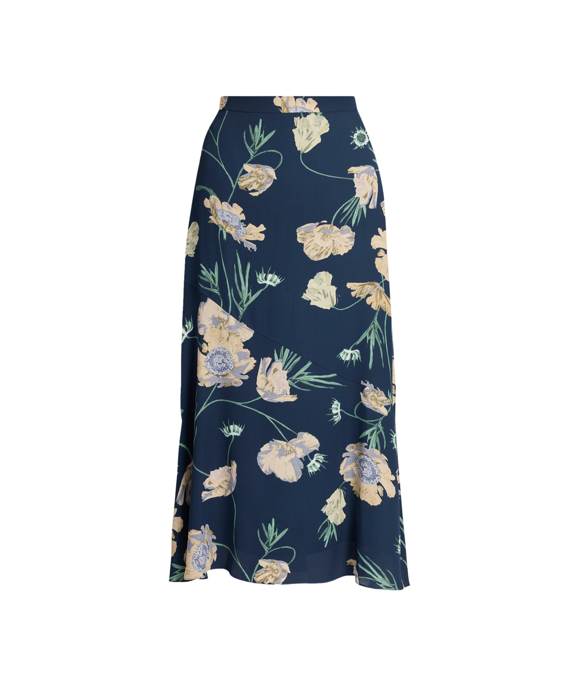 Erdem Floral Crepe A Line Midi Skirt - Skirts - British Romantic Luxury at Luxury Shoes 